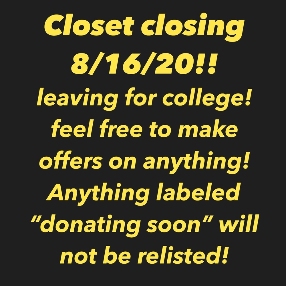 CLOSET CLOSING!